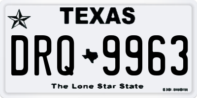 TX license plate DRQ9963