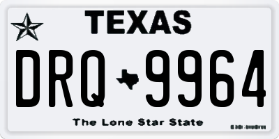 TX license plate DRQ9964