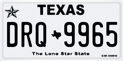 TX license plate DRQ9965
