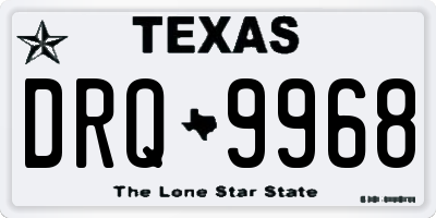 TX license plate DRQ9968