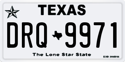 TX license plate DRQ9971