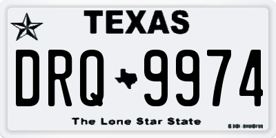 TX license plate DRQ9974