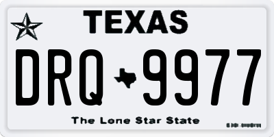 TX license plate DRQ9977