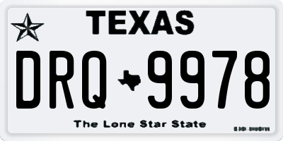 TX license plate DRQ9978