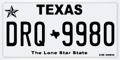 TX license plate DRQ9980