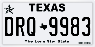 TX license plate DRQ9983