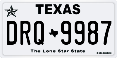TX license plate DRQ9987