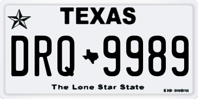 TX license plate DRQ9989