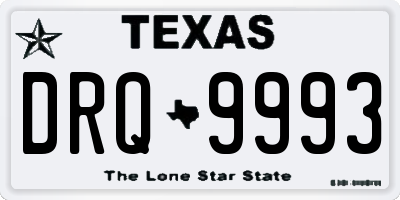 TX license plate DRQ9993