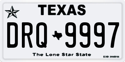 TX license plate DRQ9997