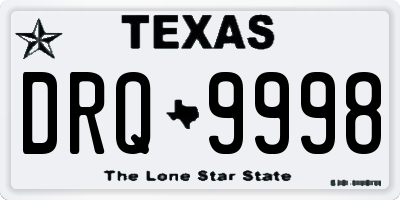TX license plate DRQ9998