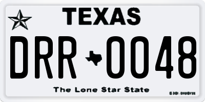 TX license plate DRR0048