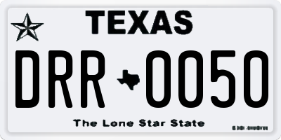 TX license plate DRR0050