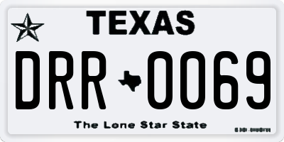 TX license plate DRR0069