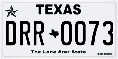 TX license plate DRR0073