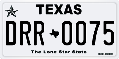 TX license plate DRR0075