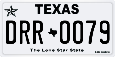 TX license plate DRR0079
