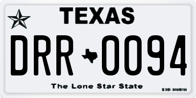 TX license plate DRR0094