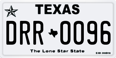 TX license plate DRR0096