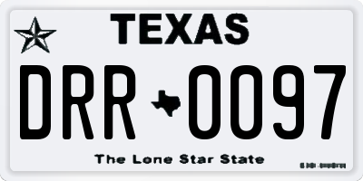 TX license plate DRR0097