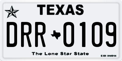 TX license plate DRR0109