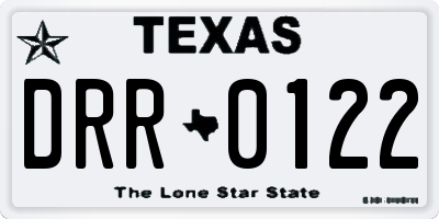 TX license plate DRR0122