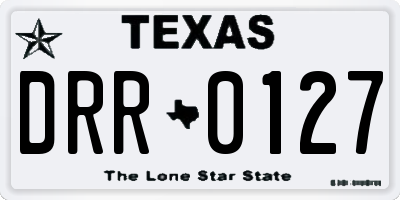 TX license plate DRR0127