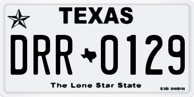 TX license plate DRR0129