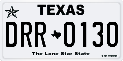 TX license plate DRR0130
