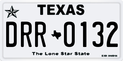TX license plate DRR0132
