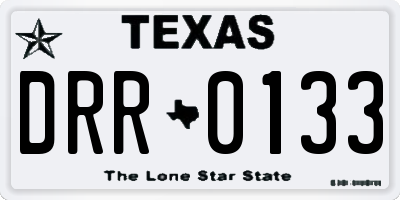 TX license plate DRR0133