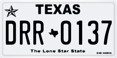 TX license plate DRR0137