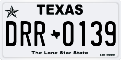 TX license plate DRR0139