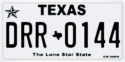 TX license plate DRR0144