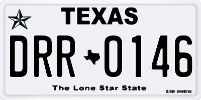 TX license plate DRR0146