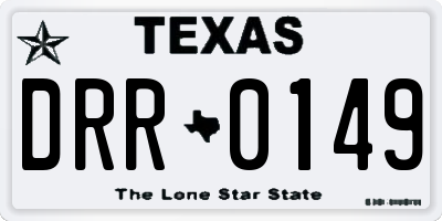 TX license plate DRR0149