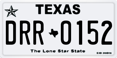 TX license plate DRR0152