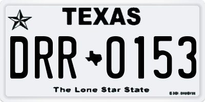 TX license plate DRR0153