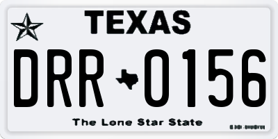 TX license plate DRR0156