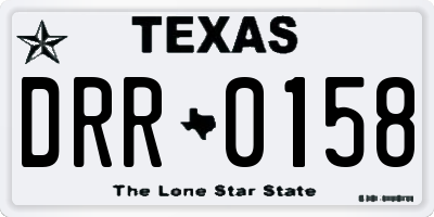 TX license plate DRR0158
