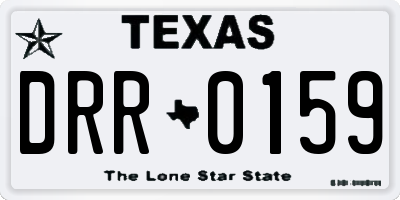 TX license plate DRR0159