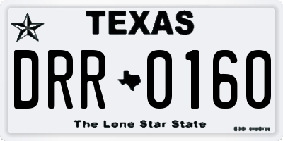 TX license plate DRR0160