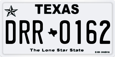 TX license plate DRR0162