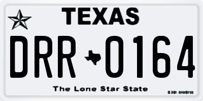 TX license plate DRR0164