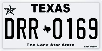 TX license plate DRR0169