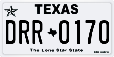 TX license plate DRR0170