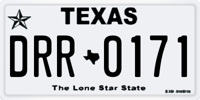 TX license plate DRR0171