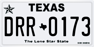 TX license plate DRR0173