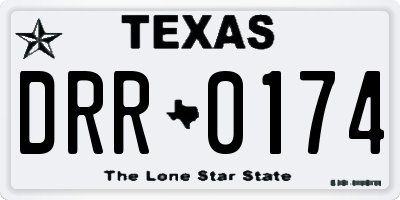 TX license plate DRR0174