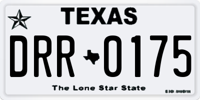 TX license plate DRR0175